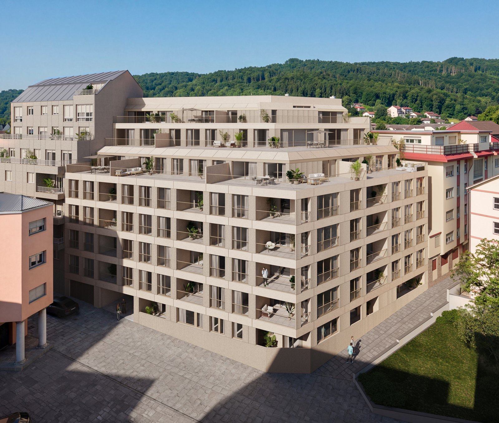 Render exterior de Las Terrazas de Silgar